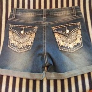 Girls blue jean shorts